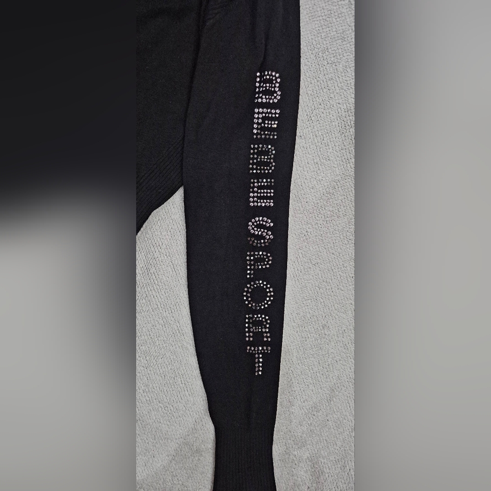 Bebe Sport Studded Logo on Arm Black Zip Up Sweater - XS. - Picture 6 of 6